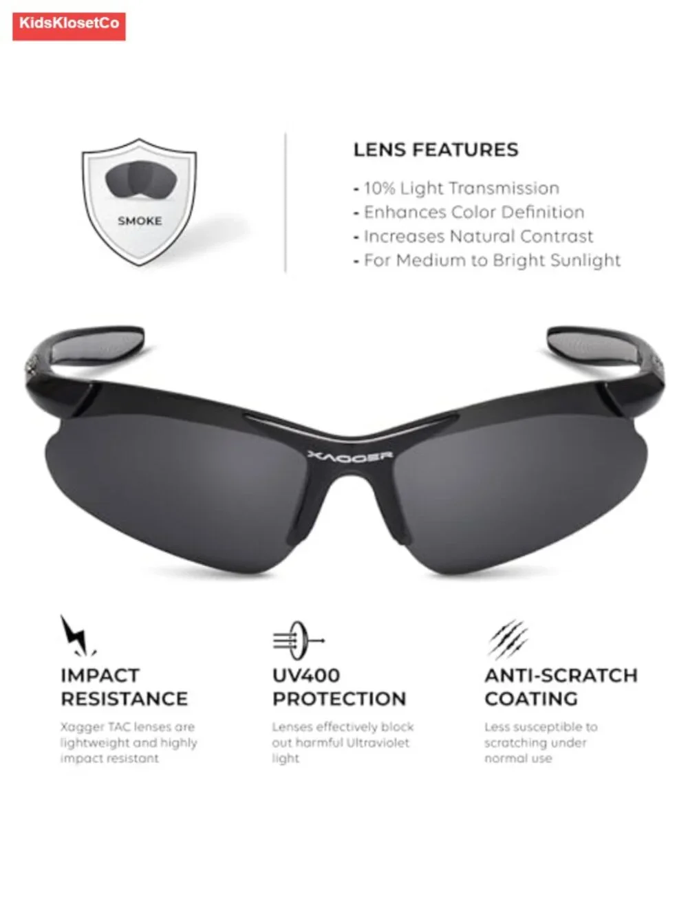 Polarized Sports Sunglasses TR90 Frame Baseball Softball